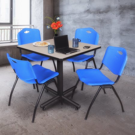 Kobe Square Tables > Breakroom Tables > Kobe Square Table & Chair Sets, 36 W, 36 L, 29 H, Maple TKB3636PL47BE